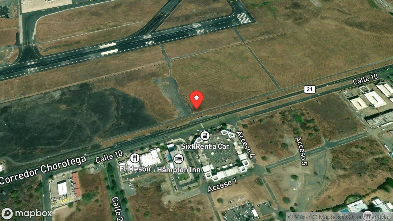 Mapa del incidente ESTACION DEL AEROPUERTO DANIEL ODUBER REPORTA QUEMA DE CHARRAL