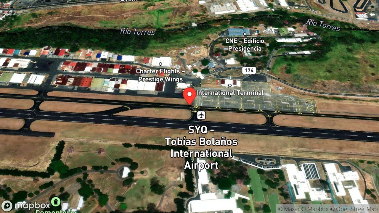 Mapa del incidente ESTACION DE AEROPUERTO TOBIAS BOLAÑOS REPRTA ALERTA 2