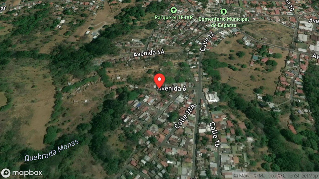 Mapa del incidente ESTACION DE ESPARZA REPORTA QUEMA DE DESECHOS