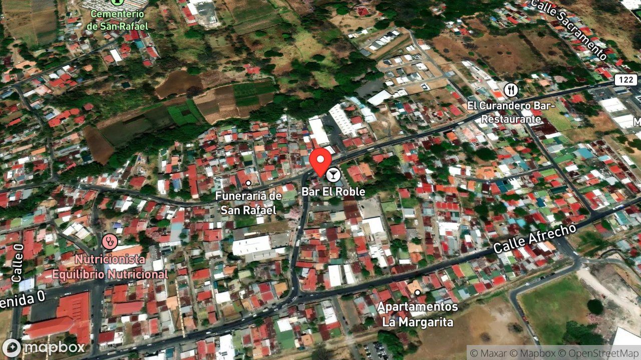 Mapa del incidente ESTACION DE ALAJUELA REPORTA RESCATE ANIMAL