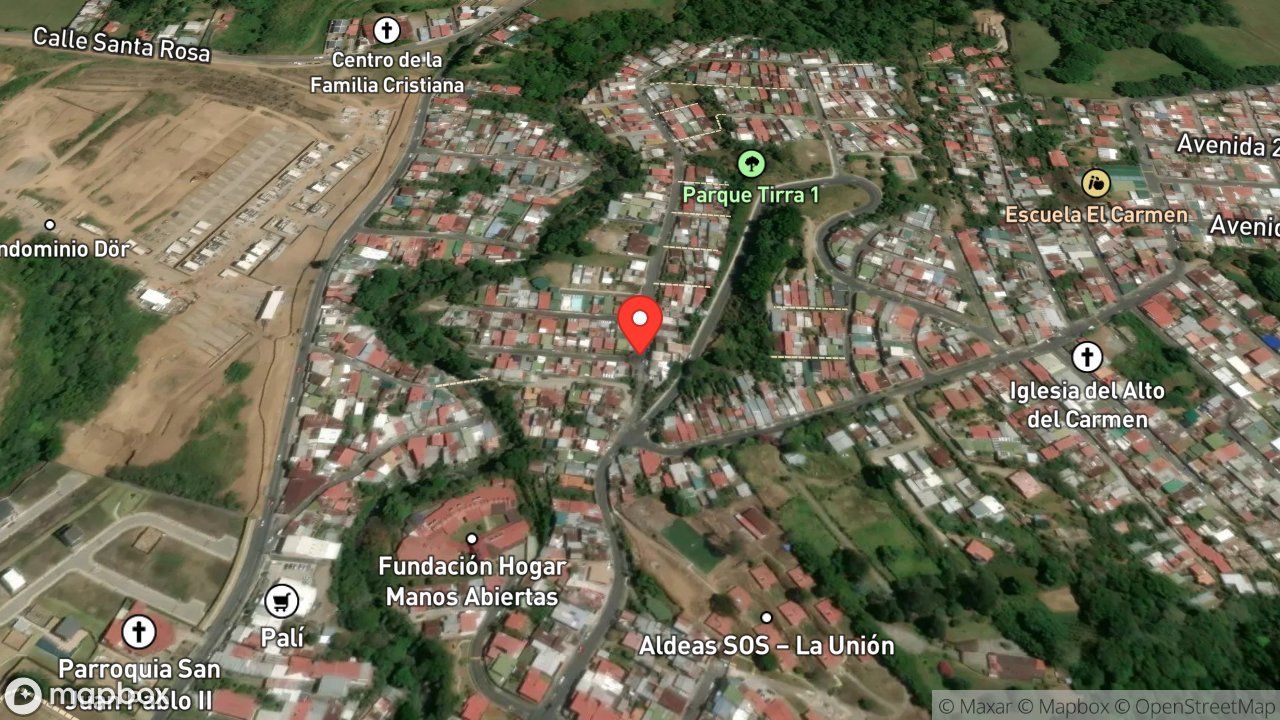 Mapa del incidente FUEGO EN VEHICULO LIVIANO EN VIA PUBLICA