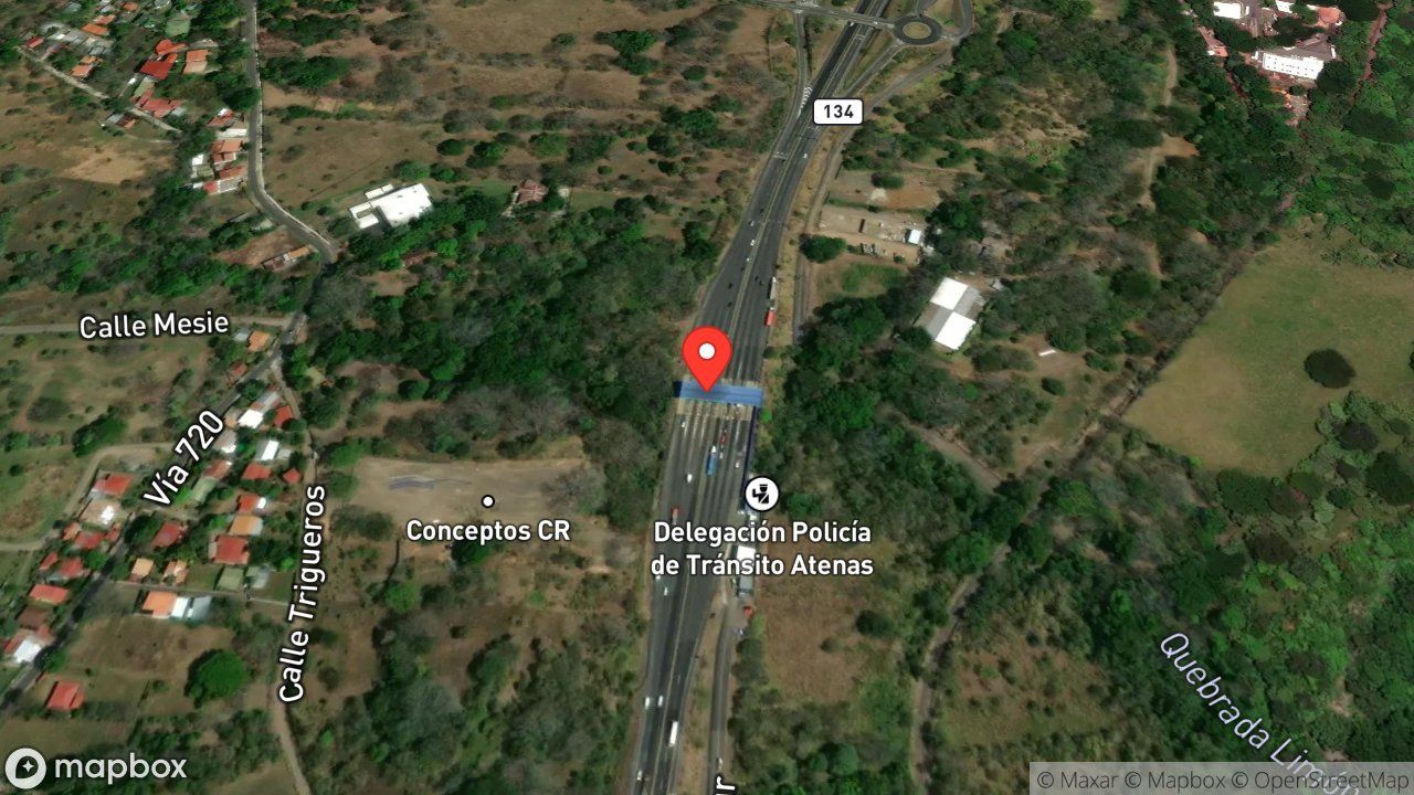 Mapa del incidente COLISION DE VEHICULO CONTRA VEHICULO PESADO CON PERSONA PRENSADA