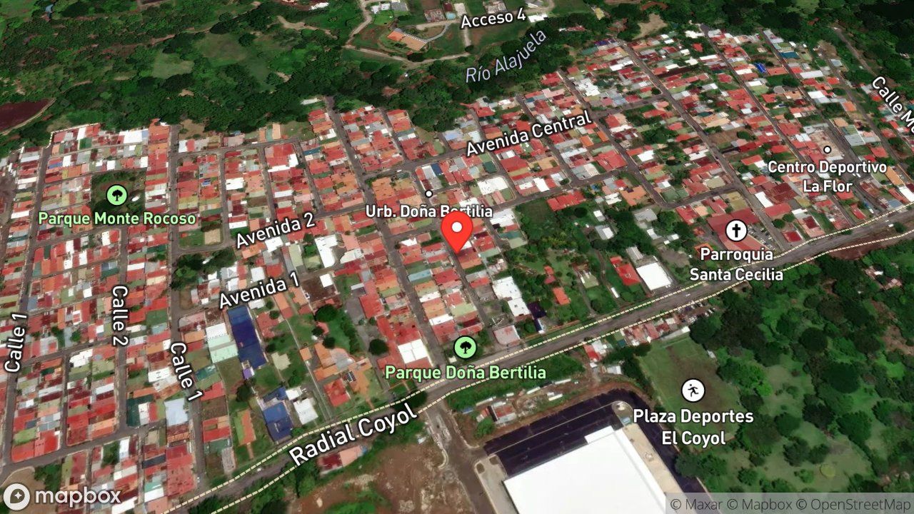 Mapa del incidente ENJAMBRE DE ABEJAS EN ARBOL