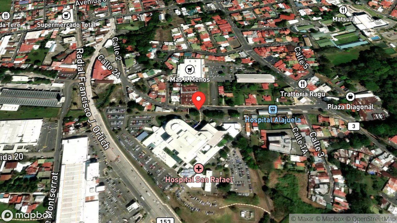 Mapa del incidente ESTACION DE ALAJUELA REPORTA ENJAMBRE DE  ABEJAS