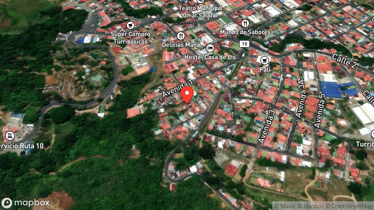 Mapa del incidente ESTACION DE TURRIALBA REPORTA CORTO CIRCUITO