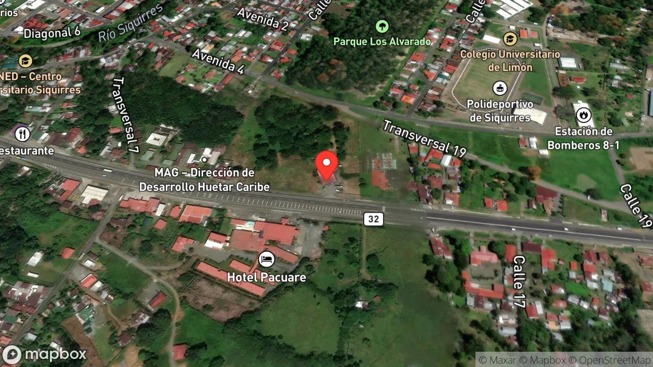 Mapa del incidente ESTACION DE LIMON REPORTA RESCATE DE OSO PEREZOSO
